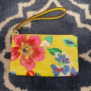 Kate Spade Yellow Floral Wristlet